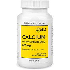 Calcium With Vitamin D3 Dietary Supplement 600 mg - 120 Capsules