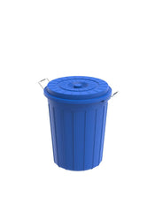 Cosmoplast Round Plastic Drum With Lid 45 L Blue