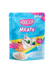 Moochie Meaty Taurine Rich Wet Cat Food Pouch Tuna & Chicken In Jelly Adult Cat