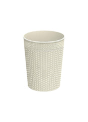 Cedarattan Plastic Round Waste Basket 6 L Off White