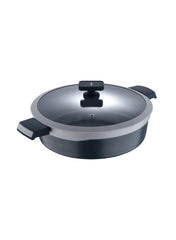 Gastro Non-Stick Cast Aluminum Pan Glass Lid (30 Cm)