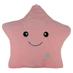 LED Star Shaped Plush Pillow Purple/Red/Black