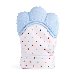 Safe Silicon Bpa Free Baby Nursing Mittens Teether Glove Toys Thumb Sound Pacifier Glove Teething Chewable Newborn Child Mitts- One glove