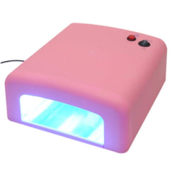 36W Nail Art UV Lamp Light Dryer 4 X 9W Salon Gel Curing Tube EU 220V - Pink Color