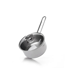 Fissman Kitchen Cookware Saucepan Bambino 12Ã—6.0 cm / 0,6 Ltr With Glass Lid (Stainless Steel)