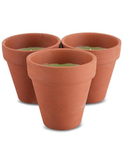 Waxworks Terracotta Citronella Round Pots Set of 3