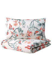 Duvet Cover And 2 Pillowcases Multi Color Floral Pattern 240x220cm And 50x80cm