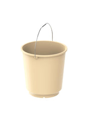 Ex Round Plastic Bucket W Steel Handle Ivory 20L