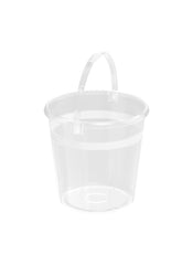 Dx Round Plastic Bucket W Handle Transparent 15L