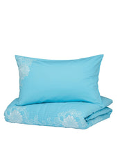 Duvet Cover And 2 Pillowcases Blue Natural 240x220cm And 50x80cm