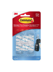 3M Command Mini Clear Hook With Strip Holiday Pack