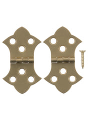 Brass Decorative Hinge 3.8 x 5.7cm 2Pcs