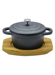 Cast Iron Round Casserole W Tray