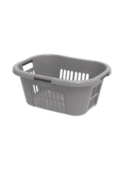 Oval Plastic Laundry Basket 40 L Grey