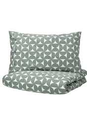 Duvet Cover And 2 Pillowcases Grey Green 240x220cm And 50x80cm