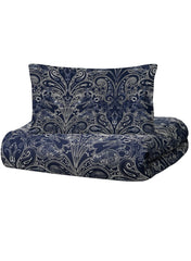 Duvet Cover And 2 Pillowcases Dark Blue 240x220cm And 50x80cm