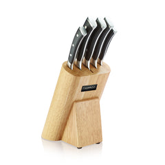 Fissman Kitchenware Cutlery 6 Pc Knife Set Tokoro With Wooden Block (3Cr13 Steel)