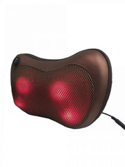 Joe massage pillow car and home dual use brown color