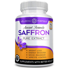Saffron Extract Supplement - 60 Vegetarian Capsules