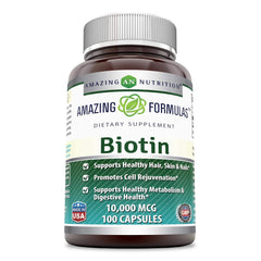 Biotin Supplement 10000Mcg - 100 Capsules