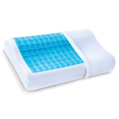 Memory Foam White Bed Gel Pillow Cooling Orthopedic Cushion For Sleeping Cotton