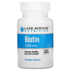 Biotin Supplement 5000mcg - 30 Veggie Capsules