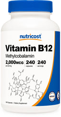Vitamin B12 2000 mcg Dietary Supplement 240 Capsules