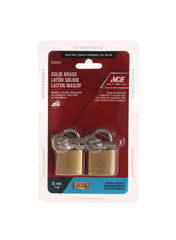 Solid Brass Padlock Pack 25mm 2Pcs