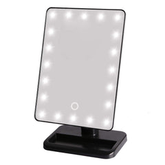 Touchscreen LED Makeup Mirror Black