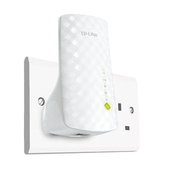 Tp-Link Re200 Ac750 Universal Dual Band Range Extender, Broadband/Wi-Fi Extender, Wi-Fi Booster/Hotspot With Ethernet Port, Plug And Play, Smart Signal Indicator, Uk Plug