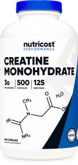 Creatine Monohydrate 750mg, 500 Capsules