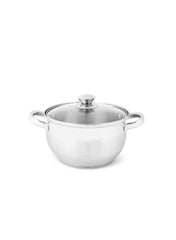 Prime Stainless Steel Stockpot W Glass Lid 18cm