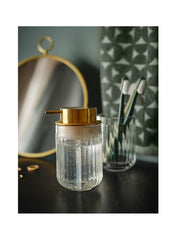 Beautiful Glass Soap dispenser With Brass Pump