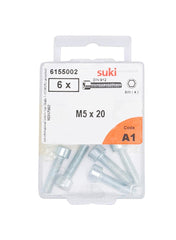 6155002 M5 Pan Head Hex Socket Machine Screws 20 Mm Pack Of 6