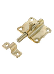 Brass Plated Steel Straight Barrel Bolt 4cm