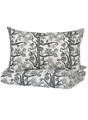 Duvet Cover And 2 Pillow Cases Grey 240x220cm And 50x80cm