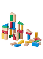 40-Piece Wooden Building Block Set Multicolour