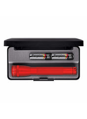 Maglite Mini 2-Cell AA Incandescent Flashlight Presentation Box Red 14 Lumen M2A03L