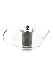 Coffeina Metal And Glass Tea Pot With Strainer Fr8121B 1.2L
