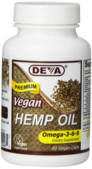 Vegan Hemp Oil Omega 3-6-9 Dietary Supplement-90 Vegan Capsules
