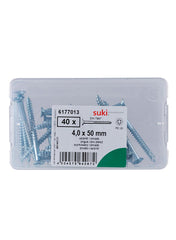 Zinc Plated Pozidriv Wood Screws 4 X 50 Mm Pack Of 40