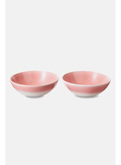 2 Pcs Bowls 760 ml, Pink/White
