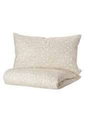 Duvet Cover And 2 Pillow Cases Beige White 240 x 220 By 50 x 80 Cm