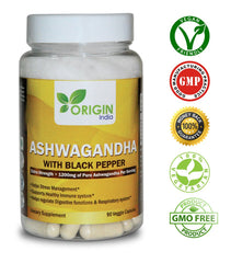 Ashwagandha With Black Pepper 1200mg - 90 Capsules