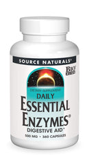 Daily Essential Enzymes Dietary Supplement 500mg - 360 Capsules