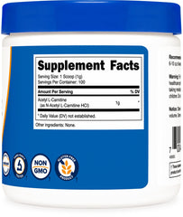 Acetyl L-Carnitine Amino Acid Powder 100g