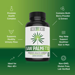 Saw Palmetto Supplement For Prostate Health Complex - 100 Capsules