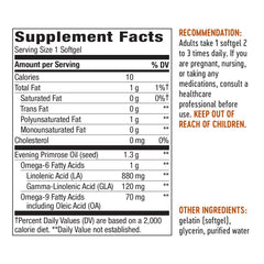EfaGold Evening Primrose Max Strength Cold Pressed Oil 1300mg - 60 Count