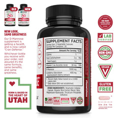 D-Mannose With Cranberry XBAC 60 Veggie Capsules