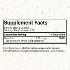 Selenium 200 Mcg - 250 Capsules